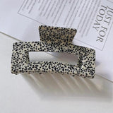 Geometric Hair Clip Hollow Square Tortoiseshell Leopard Hair Claw