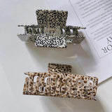 Geometric Hair Clip Hollow Square Tortoiseshell Leopard Hair Claw