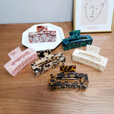 Geometric Hair Clip Hollow Square Tortoiseshell Leopard Hair Claw