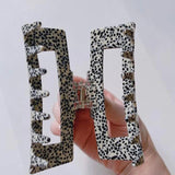 Geometric Hair Clip Hollow Square Tortoiseshell Leopard Hair Claw