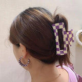 Geometric Hair Clip Hollow Square Tortoiseshell Leopard Hair Claw