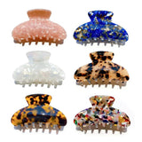 Leopard Print Hair Claws Crab Shape Styling Clips for Women Girls