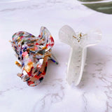 Leopard Print Hair Claws Crab Shape Styling Clips for Women Girls