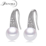 Natural Freshwater Pearl Earrings, 925 Silver Bridal Party Jewelry