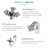 Vintage Faith Cross Ring 925 Silver Zircon Pattern Open Ring for Women
