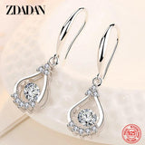 925 Silver Water Drop Dangle Earrings Women Jewelry