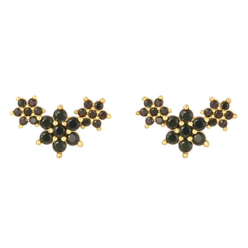 925 Silver Zircon Stud Earrings Variety Designs Women Piercing Jewelry