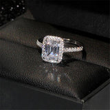 CZ Silver Engagement Ring Wedding Bridal Jewelry CC3123
