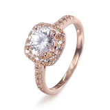 CC Square Stone Engagement Ring Bridal Wedding CC627
