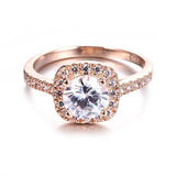 CC Square Stone Engagement Ring Bridal Wedding CC627