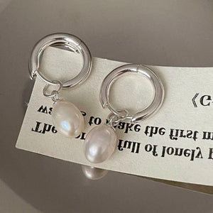 925 Silver Pearl Earrings for Women - Simple Office Jewelry Gift