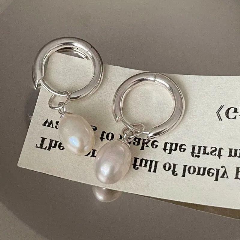 925 Silver Pearl Earrings for Women - Simple Office Jewelry Gift