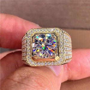 Vintage Zircon Round Stone Wedding Ring Crystal Engagement Rings