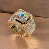 Vintage Zircon Round Stone Wedding Ring Crystal Engagement Rings