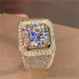 Vintage Zircon Round Stone Wedding Ring Crystal Engagement Rings