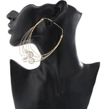 Pearl Big Hoop Earrings Layered Circle Jewelry
