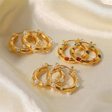 Youthway CZ Pearl Stainless Earrings High Jewelry Women