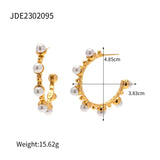Uworld Minimalist Pearl Beads Hoop Earring