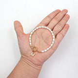 Classic Initial Bracelet Women Pearl Bead Jewelry Gift