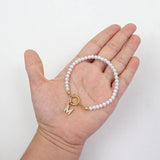 Classic Initial Bracelet Women Pearl Bead Jewelry Gift