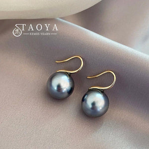 Grey Pearl High Heels Earrings Party Accessories