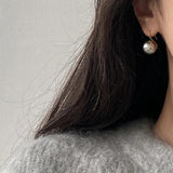 Grey Pearl High Heels Earrings Party Accessories
