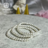 Shell Pearl Bracelet 4mm-8mm Multilayer Elastic Women's Bracelet