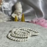 Shell Pearl Bracelet 4mm-8mm Multilayer Elastic Women's Bracelet