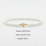 A-Z Heart Initial Letter Bracelet Women Pearl Bead Jewelry Gift