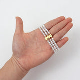A-Z Heart Initial Letter Bracelet Women Pearl Bead Jewelry Gift