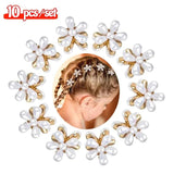 10 Pcs Small Pearl Hair Claw Clips Mini Pearl Claw Clips