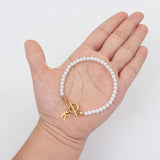Letter Initial Pearl Bracelet Toggle Clasp Women's Jewelry Gift