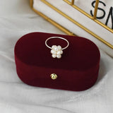 925 Silver Pearl Ring for Women Girl Jewelry
