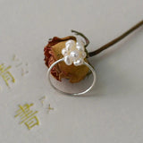925 Silver Pearl Ring for Women Girl Jewelry
