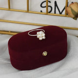 925 Silver Pearl Ring for Women Girl Jewelry