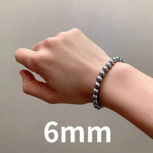 Shell Pearl Bracelet Elastic Women's Bracelets in Light Gray