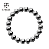 Shell Pearl Bracelet Elastic Women's Bracelets in Light Gray