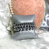Shell Pearl Bracelet Elastic Women's Bracelets in Light Gray