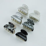 6PCS Acrylic Floral Crab Hair Claw Clip Leopard Barrette Clamp Set