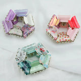 6PCS Acrylic Floral Crab Hair Claw Clip Leopard Barrette Clamp Set