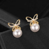 Versatile Pearl Earrings for Women, Spring Style Alloy Material