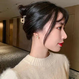 Versatile Pearl Earrings for Women, Spring Style Alloy Material