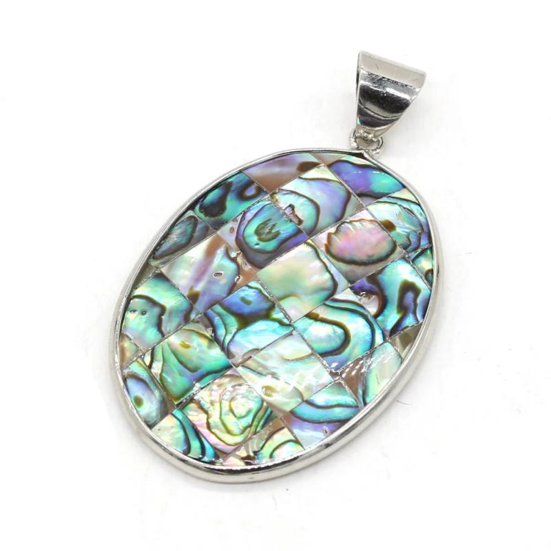Abalone Shell Pendant Cross Rhombus Charms for Jewelry Making DIY