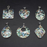 Abalone Shell Pendant Cross Rhombus Charms for Jewelry Making DIY