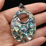 Abalone Shell Pendant Cross Rhombus Charms for Jewelry Making DIY