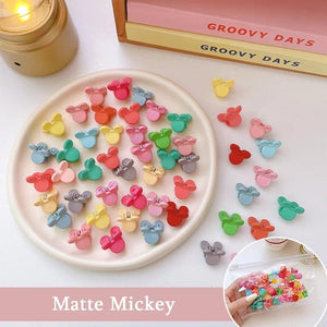 50Pcs Girls Cartoons Hair Clips Claw Clip Flower Star Small Hair Claws Children