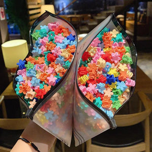 50Pcs Girls Cartoons Hair Clips Claw Clip Flower Star Small Hair Claws Children