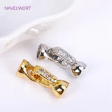 18K Pearl Clasp Fastener, Zircon Hook Fittings
