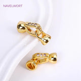 18K Pearl Clasp Fastener, Zircon Hook Fittings