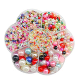 Plum Blossom Box Half Pearl Flat Bottom ABS Pearl Accessories